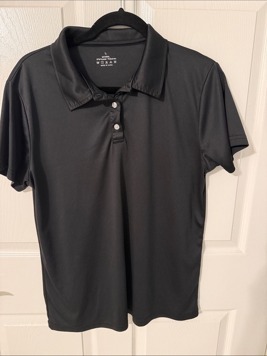 Tops - Women’s Black Performance Polo Shirt - Unbranded